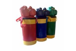 Набор боксерский детский № 2, красно/жёлтый (мешок боксерский, перчатки, трос)